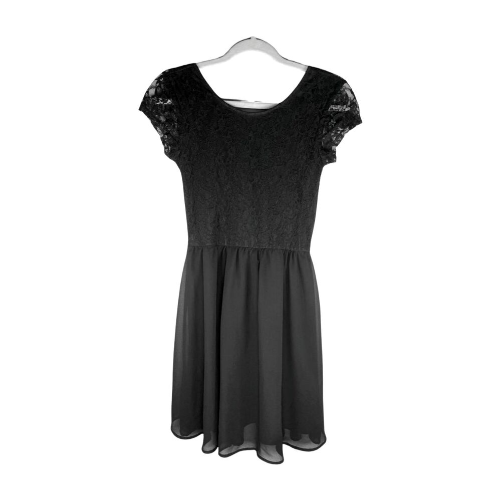 H&M Divided Black Skater Dress - Size 6